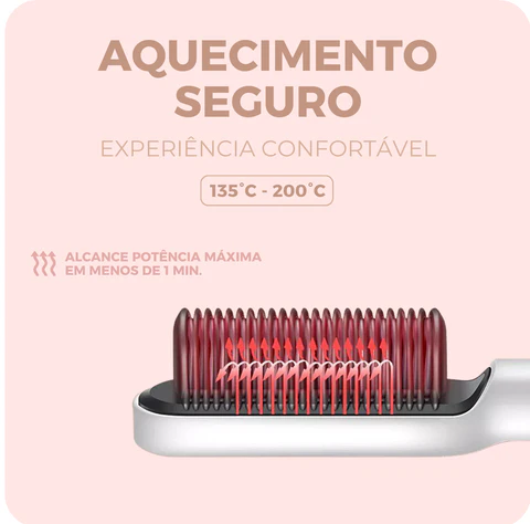 Escova Alisadora De Cabelos Bivolt 5 Em 1