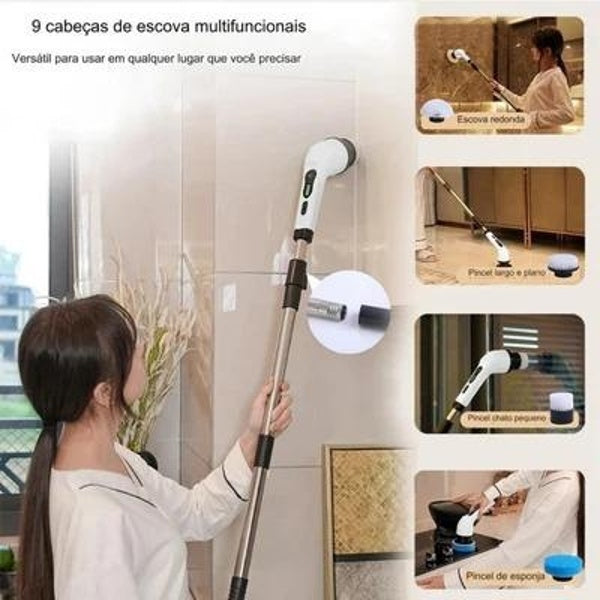 Esfregão Elétrico Sem fio Multiuso