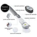 Escova com Dispenser Porta Detergente 2 Em 1