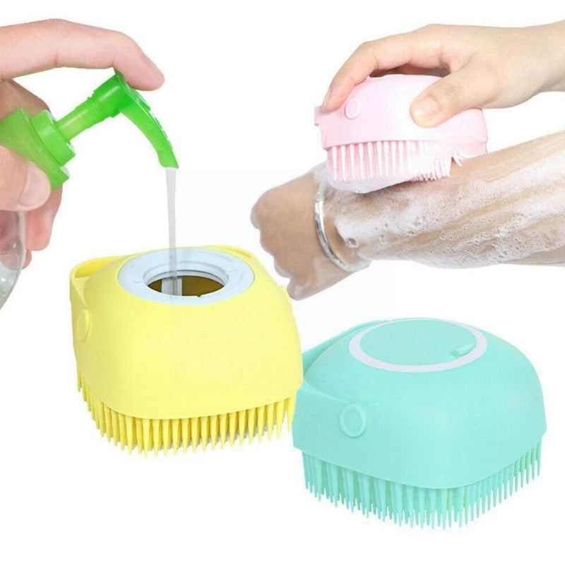 Escova de Silicone 2 em 1 (massagem e banho)